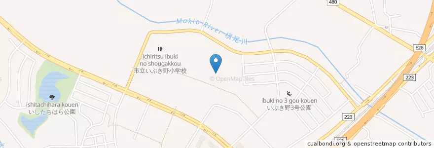 Mapa de ubicacion de 市立北池田中学校 en Japon, Préfecture D'Osaka, 和泉市.