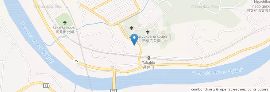 Mapa de ubicacion de 市立堅下南小学校分校 en Japão, 大阪府, 柏原市.