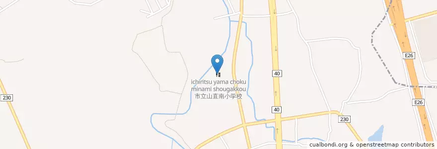 Mapa de ubicacion de 市立山直南小学校 en Japão, 大阪府, 岸和田市.