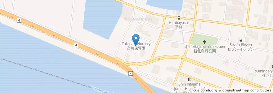 Mapa de ubicacion de 市立平林小学校 en Япония, Осака, 大阪市, 住之江区.