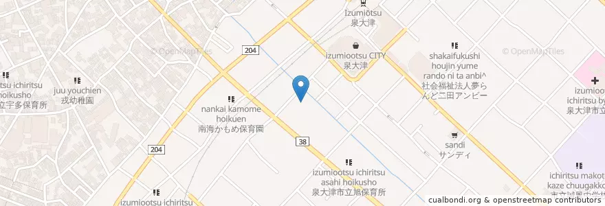 Mapa de ubicacion de 市立旭小学校 en اليابان, أوساكا, 泉大津市.