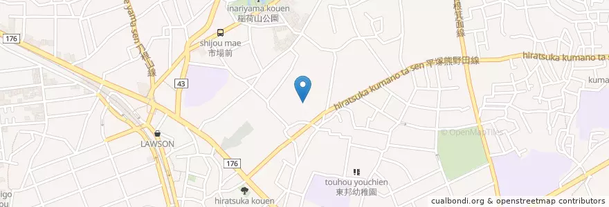 Mapa de ubicacion de 市立本町保育所 en 日本, 大阪府, 豊中市.
