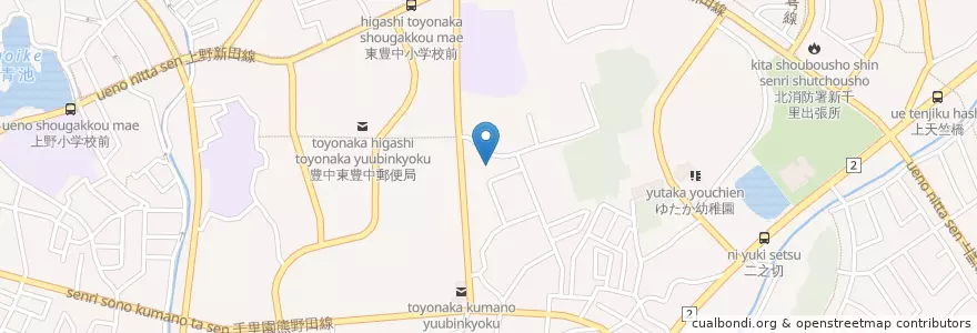 Mapa de ubicacion de 市立東豊中保育所 en Japan, Osaka Prefecture, Toyonaka.