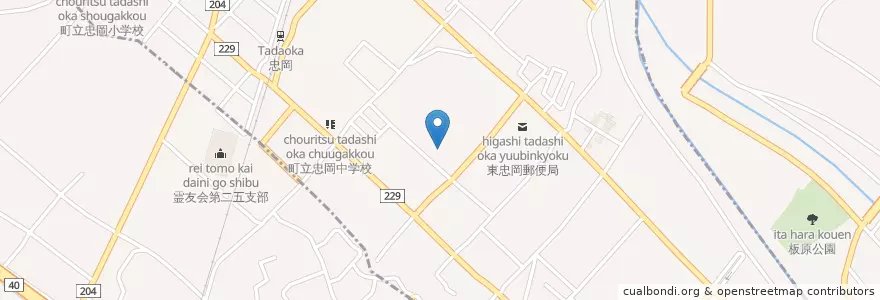Mapa de ubicacion de 忠岡町役場 en 日本, 大阪府, 泉北郡, 忠岡町.