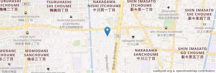 Mapa de ubicacion de 愛信保育園 en Япония, Осака, 大阪市, 生野区.