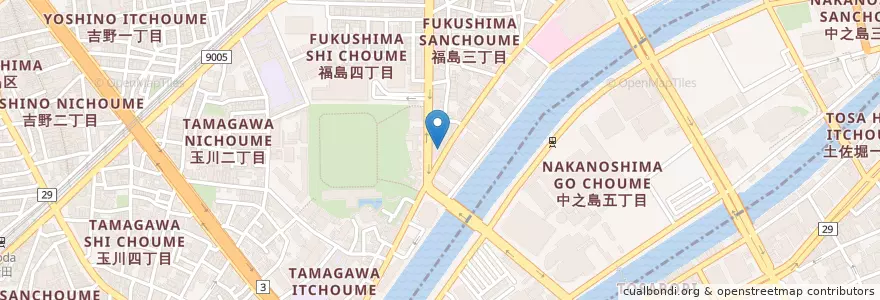 Mapa de ubicacion de 中之島いわき病院 en Jepun, 大阪府, 大阪市, 福島区.