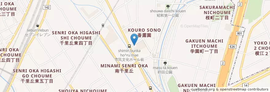Mapa de ubicacion de 摂津市立休日小児急病診療所 en 日本, 大阪府, 摂津市.