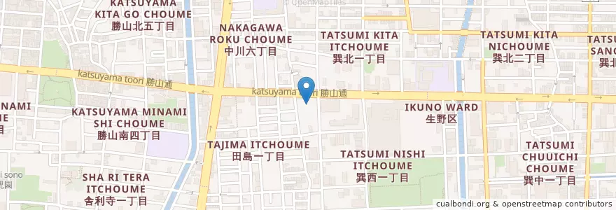 Mapa de ubicacion de 新大阪病院 en Japan, Osaka Prefecture, Osaka, Ikuno Ward.