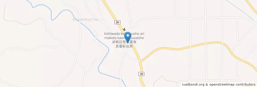 Mapa de ubicacion de 有真香郵便局 en Japan, 大阪府, 岸和田市.