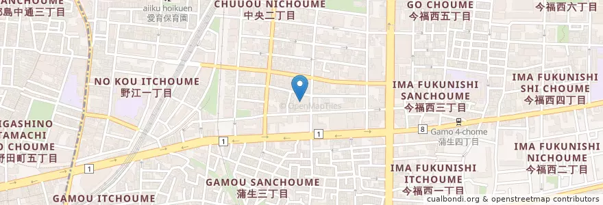 Mapa de ubicacion de 有隣会東大阪病院 en 日本, 大阪府, 大阪市, 城東区.