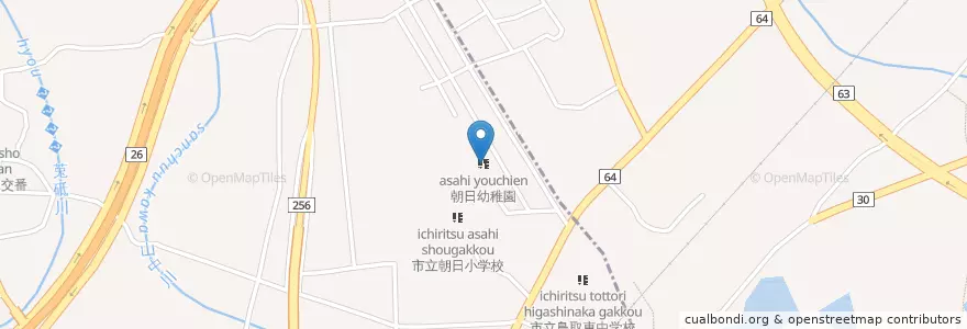 Mapa de ubicacion de 朝日幼稚園 en ژاپن, 大阪府, 阪南市.