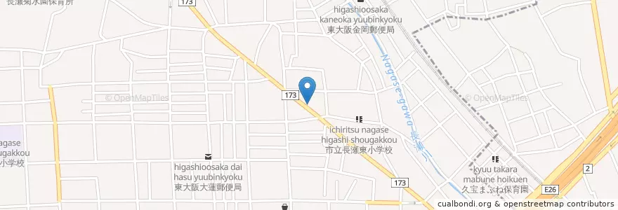 Mapa de ubicacion de 東大阪市消防局西消防署大蓮出張所 en 일본, 오사카부.
