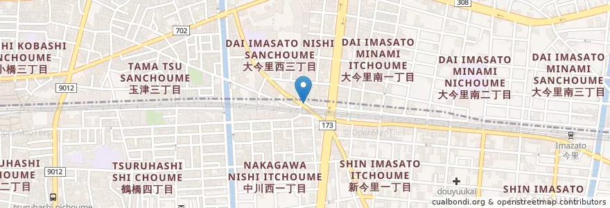 Mapa de ubicacion de 東成警察署新橋通交番 en Japão, 大阪府, 大阪市, 東成区.