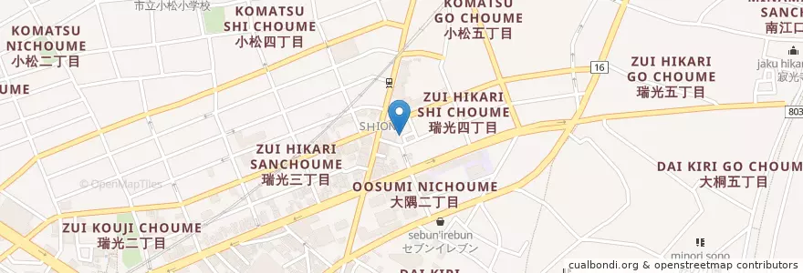 Mapa de ubicacion de 東淀川瑞光郵便局 en 日本, 大阪府, 大阪市, 東淀川区.