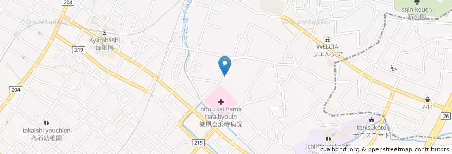 Mapa de ubicacion de 東羽衣保育園 en Jepun, 大阪府, 高石市.