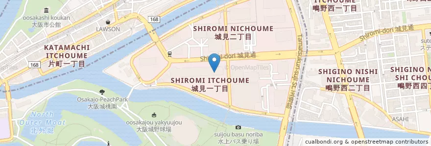 Mapa de ubicacion de 東警察署城見交番 en Japan, 大阪府, Osaka, 中央区.