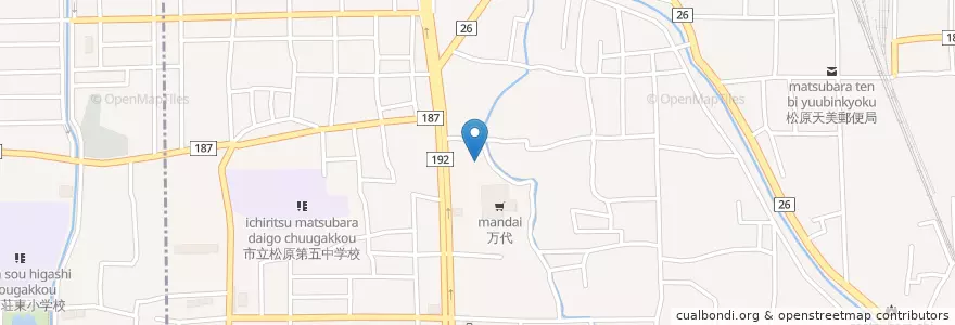 Mapa de ubicacion de 松原市立第４保育所 en 일본, 오사카부, 松原市.
