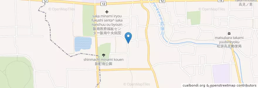 Mapa de ubicacion de 松原市立青少年会館内児童館 en 일본, 오사카부, 松原市.