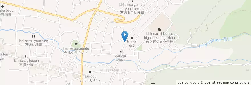 Mapa de ubicacion de 枚岡警察署石切駅前交番 en Japon, Préfecture D'Osaka, Higashiosaka.