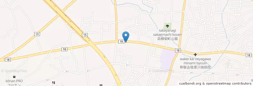 Mapa de ubicacion de 枚方寝屋川消防組合寝屋川消防署西出張所 en Япония, Осака, 寝屋川市.