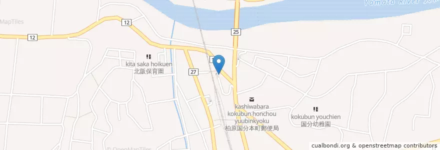 Mapa de ubicacion de 柏原警察署国分交番 en 日本, 大阪府, 柏原市.