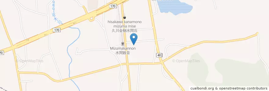 Mapa de ubicacion de 水間郵便局 en ژاپن, 大阪府, 貝塚市.