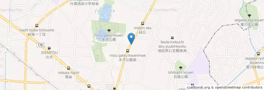 Mapa de ubicacion de 池田井口堂郵便局 en اليابان, أوساكا, 池田市.