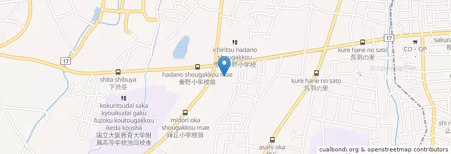 Mapa de ubicacion de 池田市立緑丘保育所 en Jepun, 大阪府, 池田市.