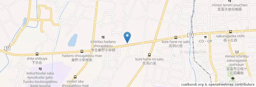 Mapa de ubicacion de 池田畑郵便局 en اليابان, أوساكا, 池田市.