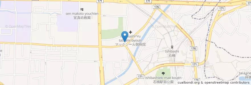 Mapa de ubicacion de 池田警察署石橋交番 en 日本, 大阪府, 池田市.