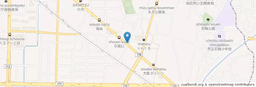 Mapa de ubicacion de 池田警察署荘園口交番 en 日本, 大阪府, 池田市.