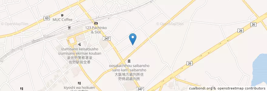 Mapa de ubicacion de 泉佐野公共職業安定所 en 일본, 오사카부, 泉佐野市.