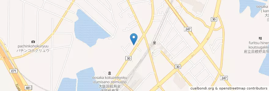 Mapa de ubicacion de 泉佐野警察署日根野駅前交番 en Japão, 大阪府, 泉佐野市.