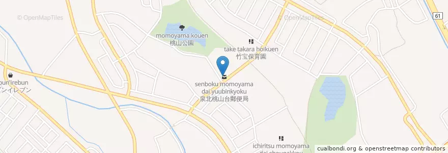 Mapa de ubicacion de 泉北桃山台郵便局 en Japon, Préfecture D'Osaka, Sakai, 南区.