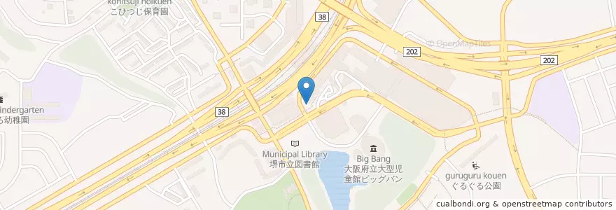 Mapa de ubicacion de 泉北警察署泉ケ丘交番 en Japon, Préfecture D'Osaka, Sakai, 南区.