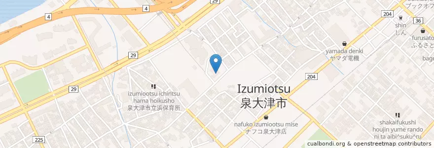 Mapa de ubicacion de 泉大津市消防本部 en 日本, 大阪府, 泉大津市.