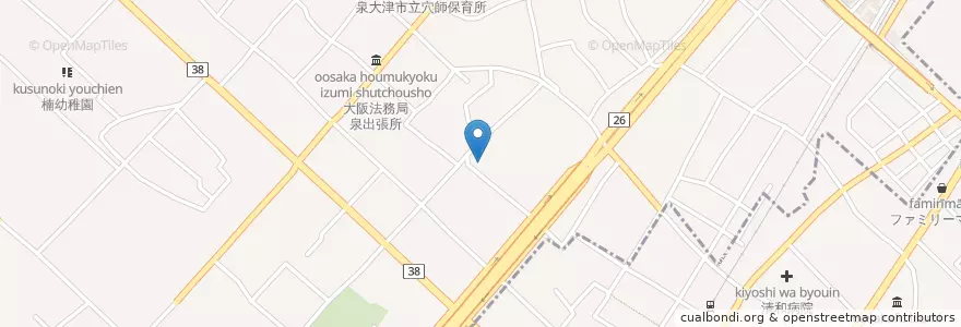 Mapa de ubicacion de 泉大津市立要保育所 en Jepun, 大阪府, 泉大津市.