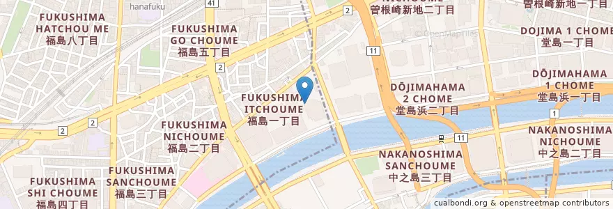 Mapa de ubicacion de 法務総合研究所大阪支所 en Japan, Osaka Prefecture, Osaka, Kita Ward.