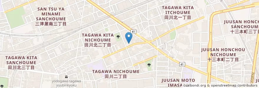 Mapa de ubicacion de 淀川警察署田川交番 en Japon, Préfecture D'Osaka, 大阪市, 淀川区.