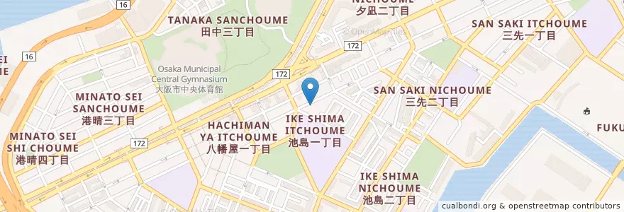 Mapa de ubicacion de 港保育所 en Japonya, 大阪府, 大阪市, 港区.