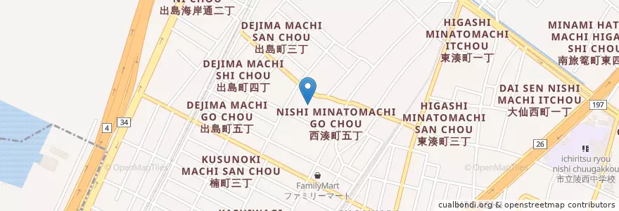 Mapa de ubicacion de 湊はなぞの幼稚園 en 日本, 大阪府, 堺市, 堺区.