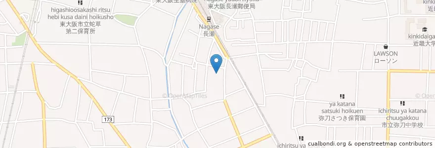Mapa de ubicacion de 源氏ケ丘幼稚園 en Japón, Prefectura De Osaka, 東大阪市.