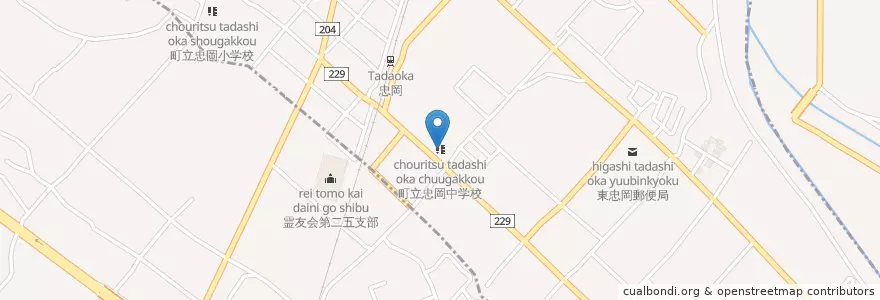 Mapa de ubicacion de 町立忠岡中学校 en ژاپن, 大阪府, 泉北郡, 忠岡町.