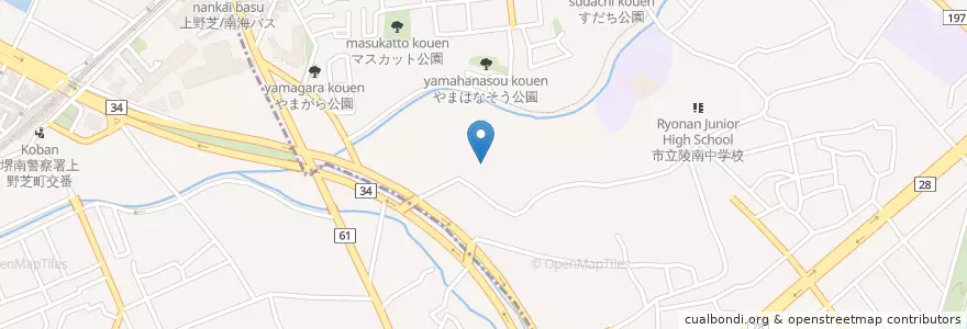 Mapa de ubicacion de 百舌鳥養護学校 en Japón, Prefectura De Osaka, 堺市, 北区.