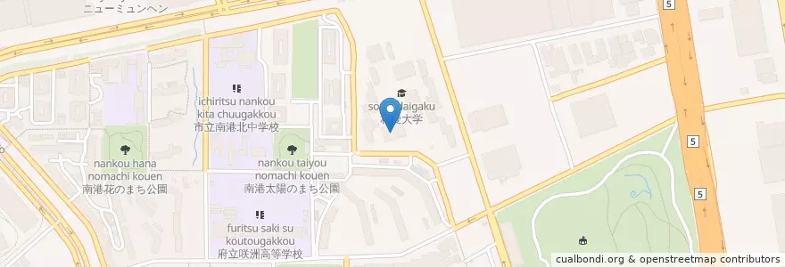 Mapa de ubicacion de 相愛大学（人間発達学部） en Japonya, 大阪府, 大阪市, 住之江区.