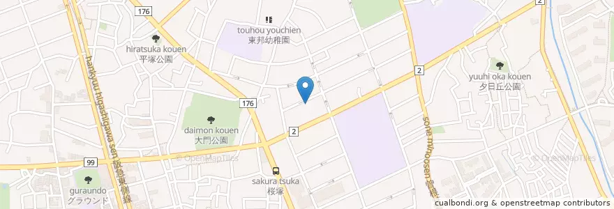 Mapa de ubicacion de 真正会病院 en Japonya, 大阪府, 豊中市.