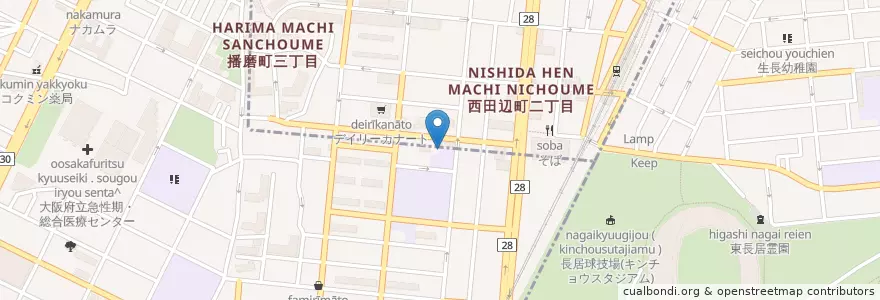 Mapa de ubicacion de 私立大阪学芸中等教育学校 en 日本, 大阪府, 大阪市.