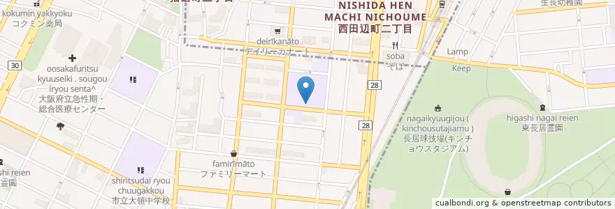 Mapa de ubicacion de 私立大阪学芸高等学校 en اليابان, أوساكا, أوساكا, 住吉区.