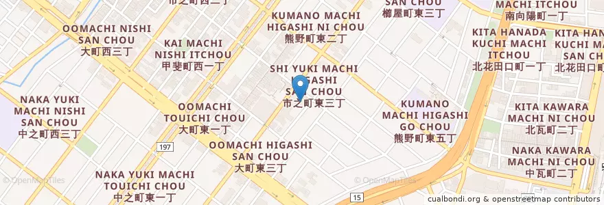 Mapa de ubicacion de 第一幼稚園 en 日本, 大阪府, 堺市, 堺区.