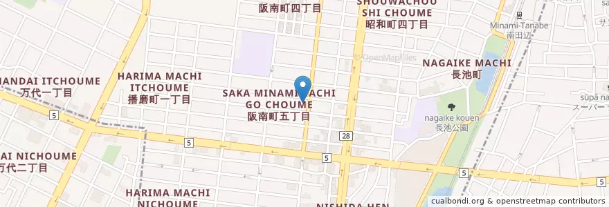 Mapa de ubicacion de 育徳園保育所 en 日本, 大阪府, 大阪市, 阿倍野区.